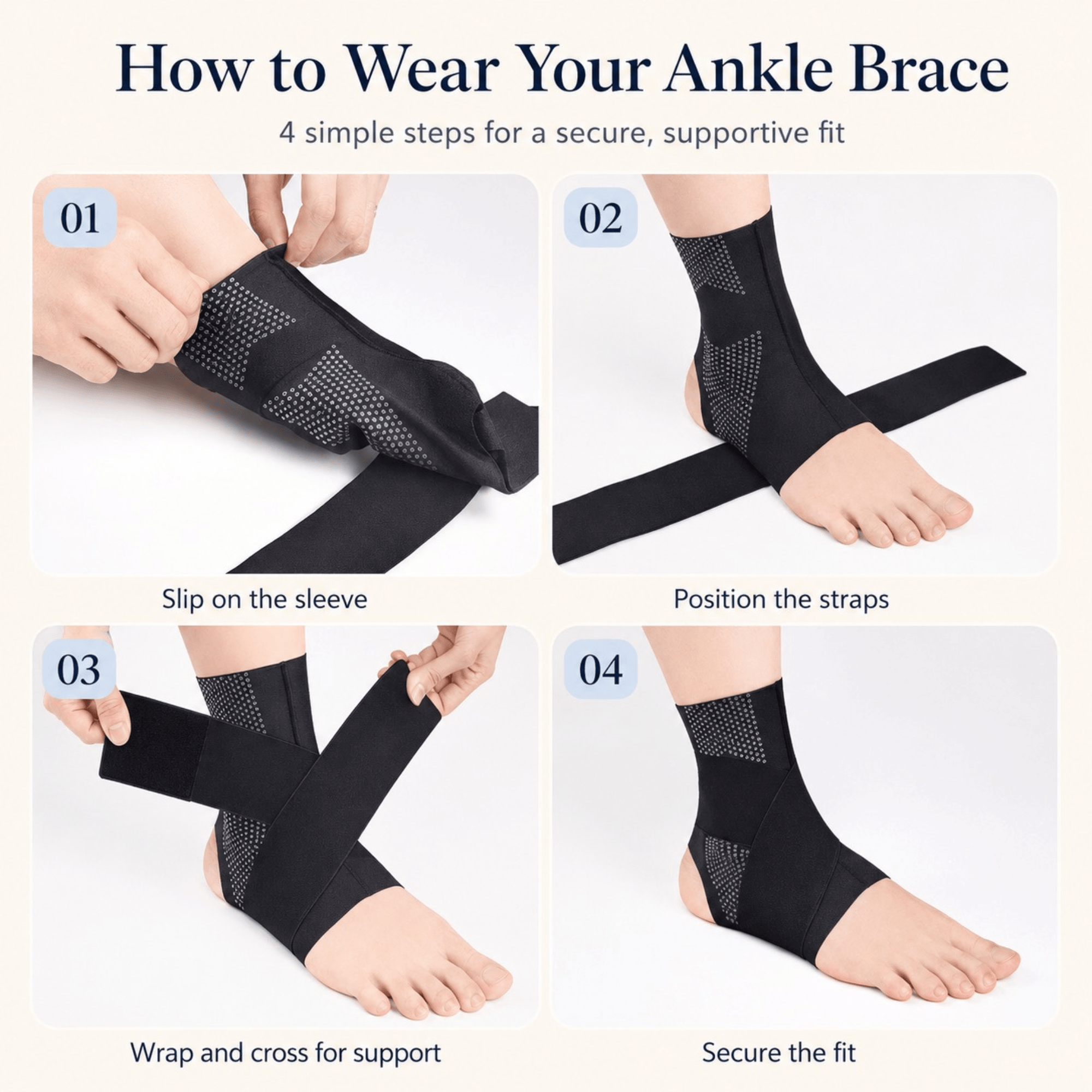 Unilva Adjustable Ankle Brace with Silicone Pads - Image 8