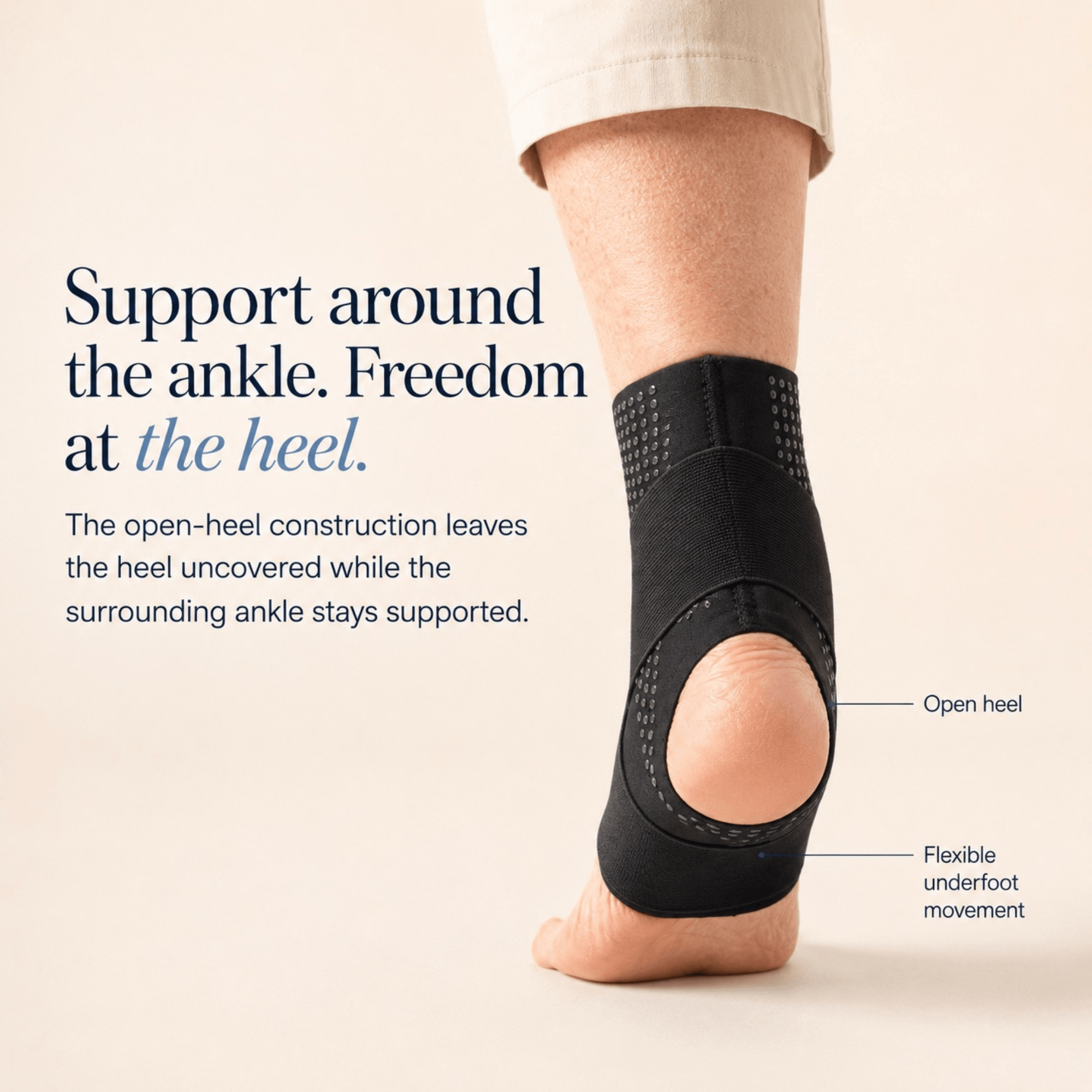 Unilva Adjustable Ankle Brace with Silicone Pads - Image 3