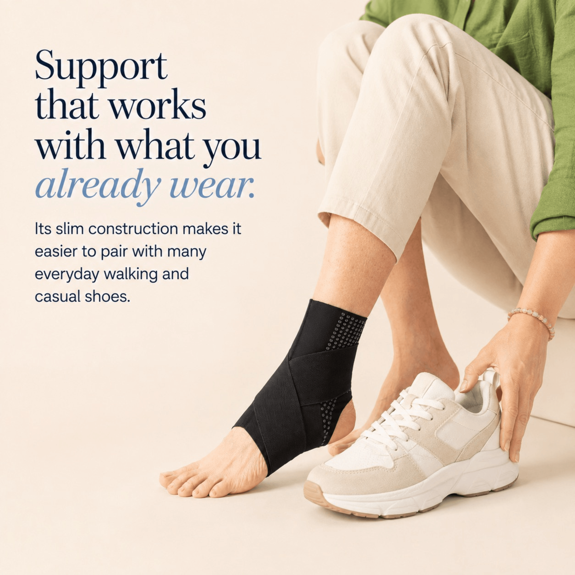 Unilva Adjustable Ankle Brace with Silicone Pads - Image 7