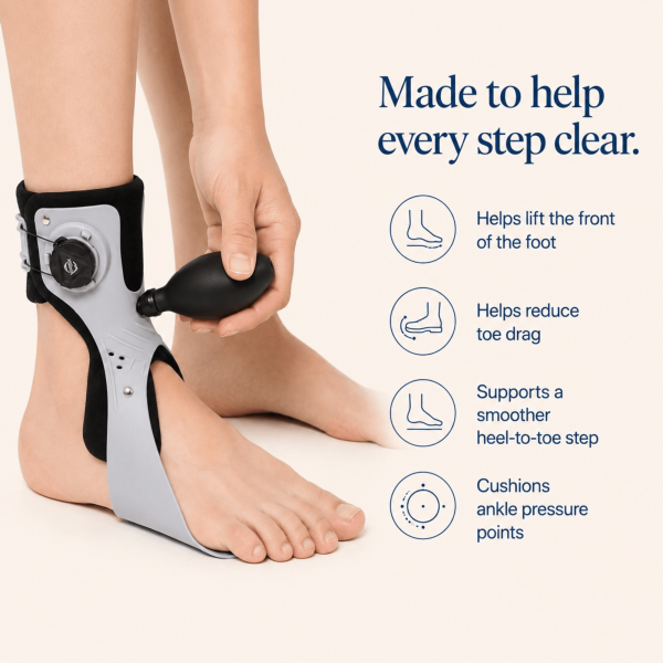 Unilva Rotary Dial Airbag Foot Drop Support Brace - Image 2