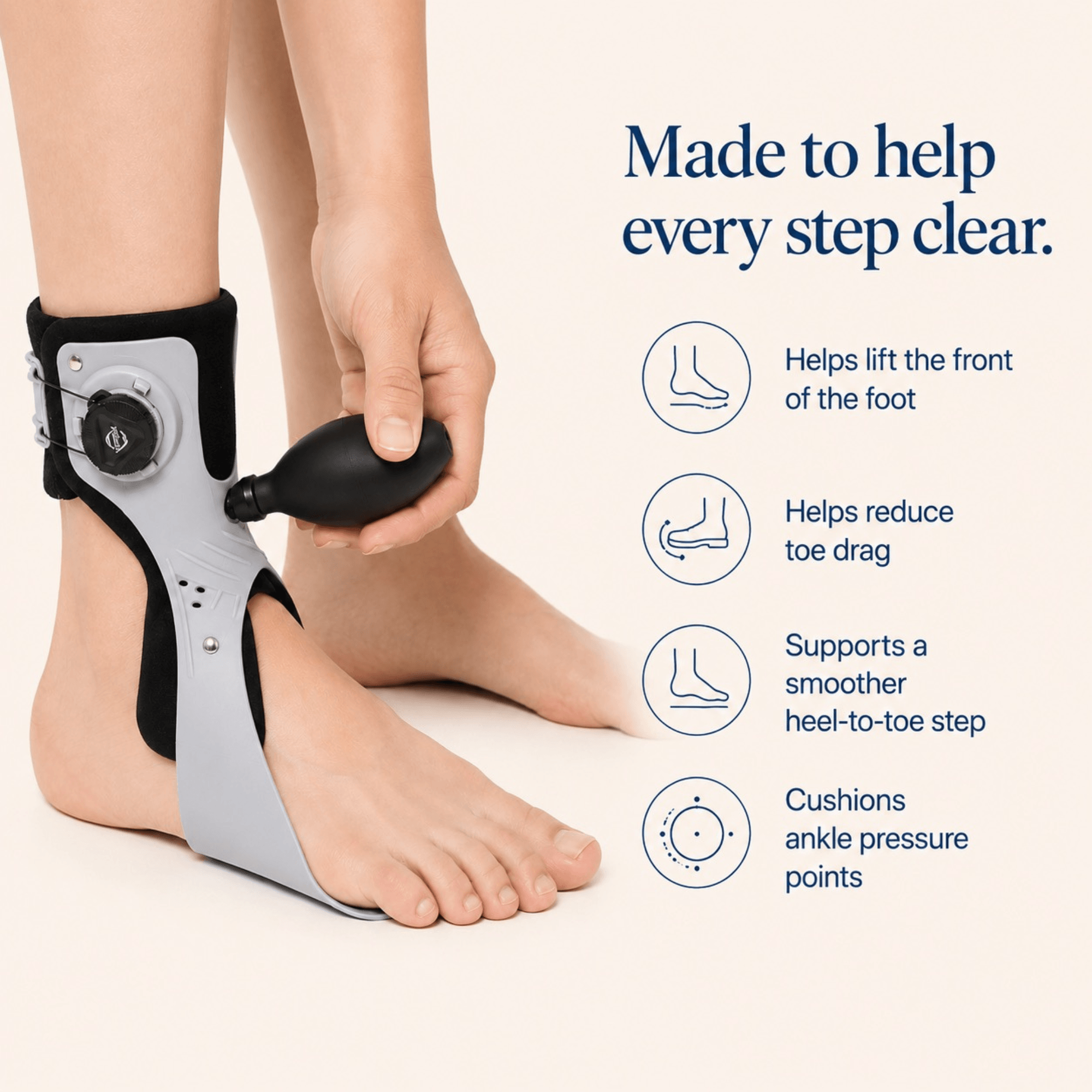 Unilva Rotary Dial Airbag Foot Drop Support Brace - Image 2
