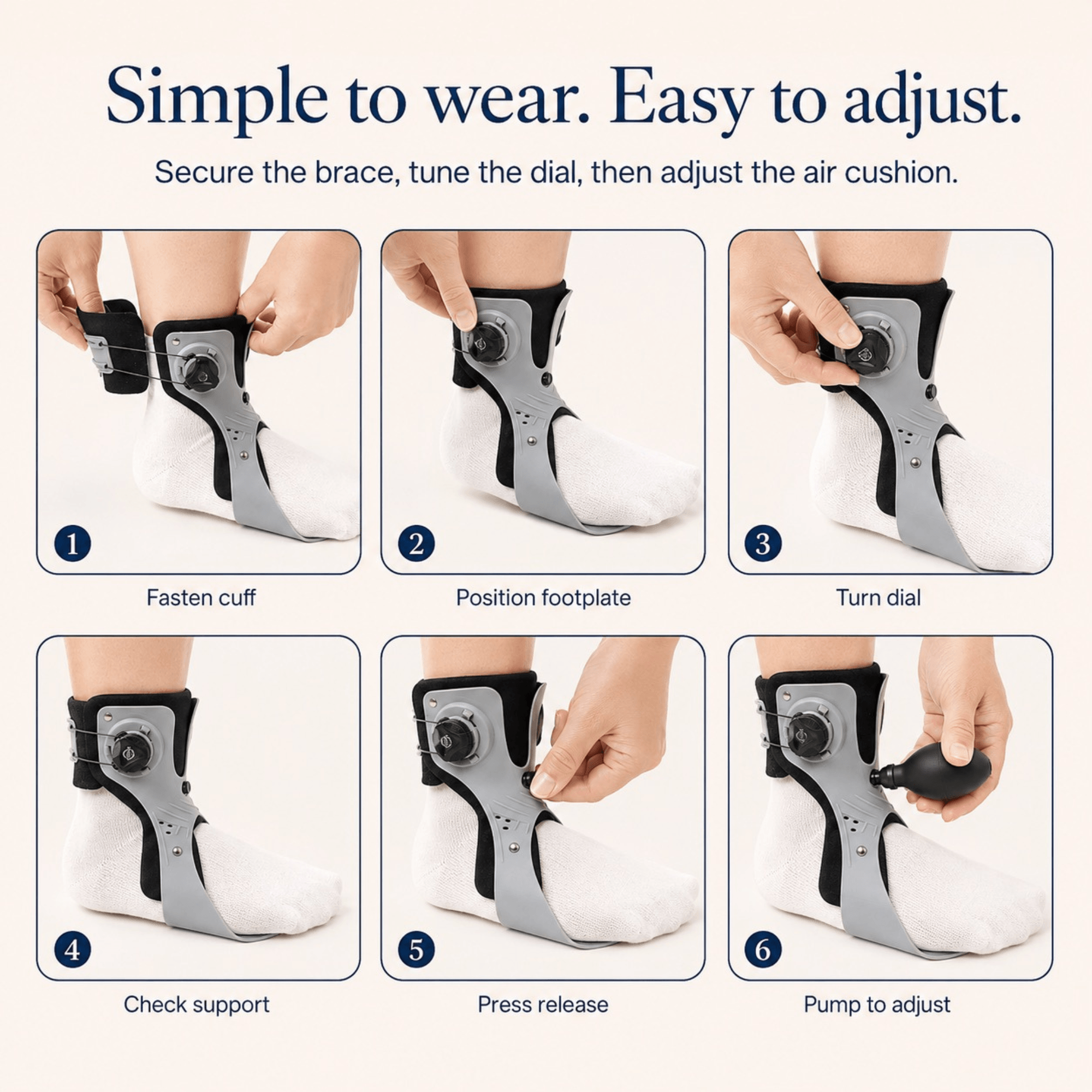 Unilva Rotary Dial Airbag Foot Drop Support Brace - Image 5
