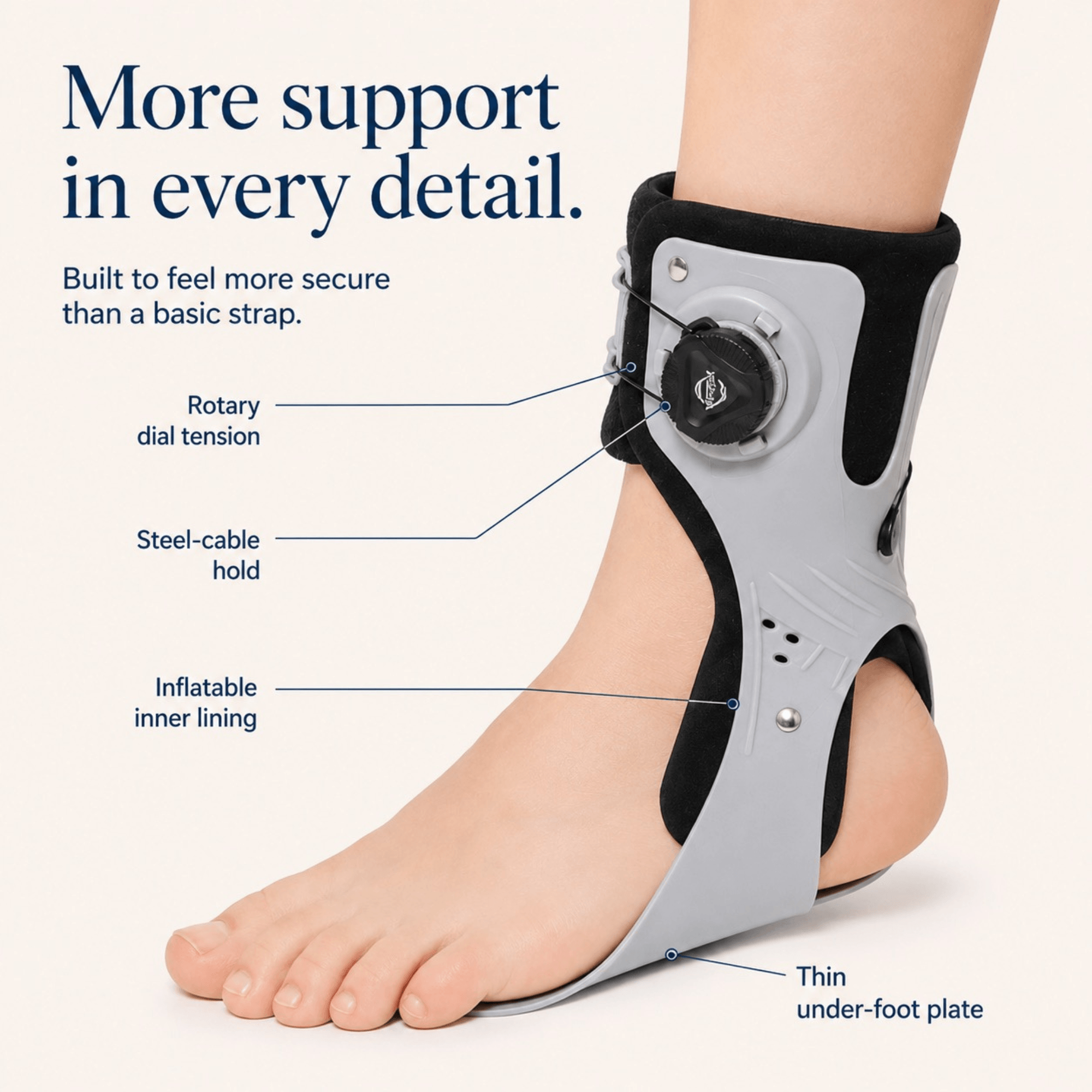 Unilva Rotary Dial Airbag Foot Drop Support Brace - Image 6