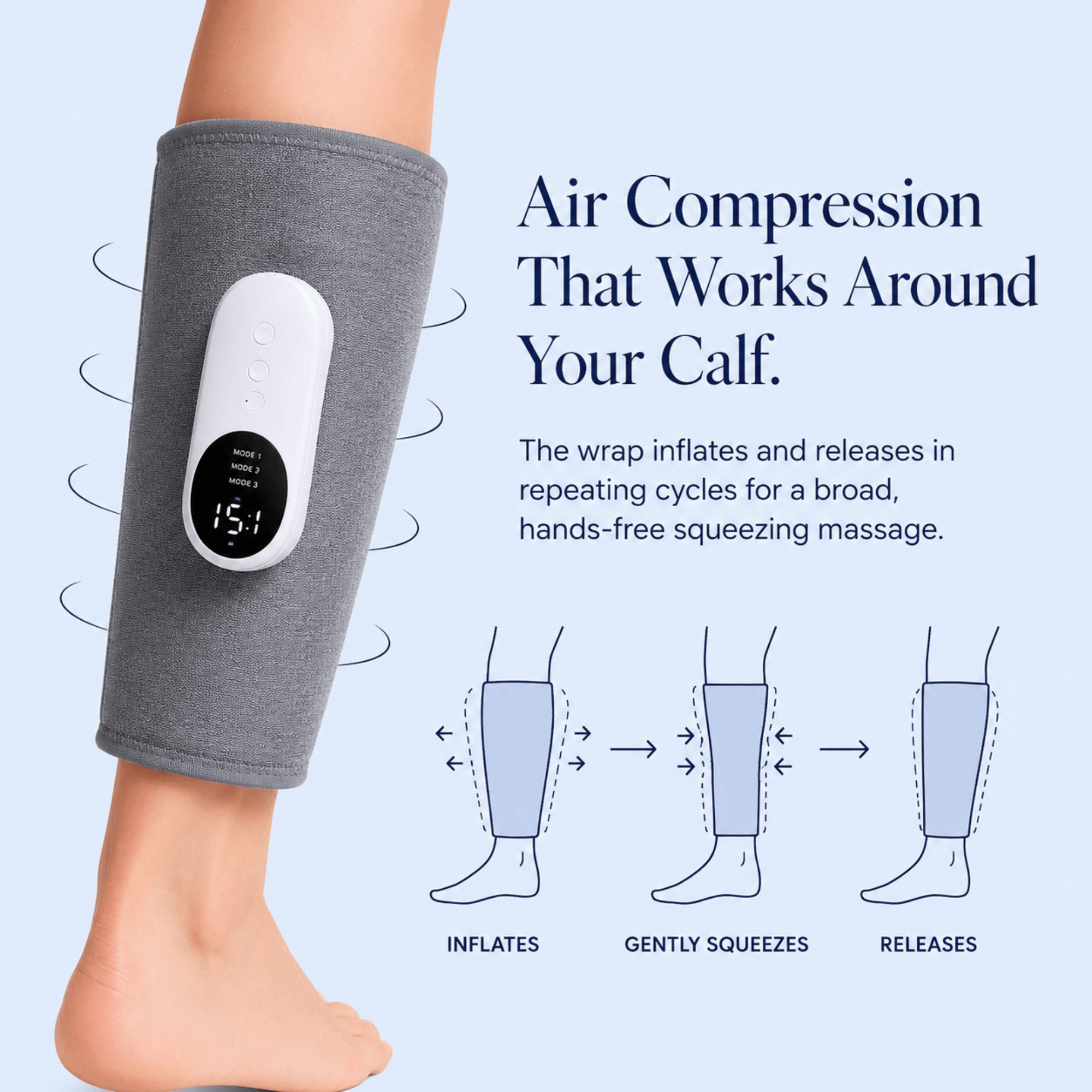 Wireless Air Compression Leg Massager for Heavy Legs & Swollen Ankles - Image 4