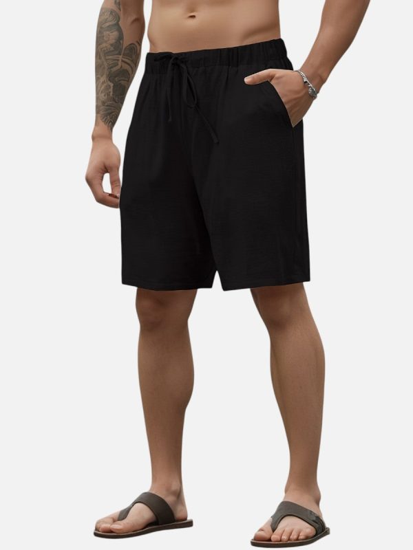 Men's Casual Drawstring Shorts ?C Lightweight Linen Look - Image 9