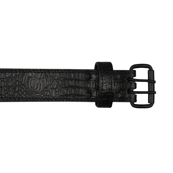 Predator Black Double Prong Leather Weightlifting Belt - Image 3