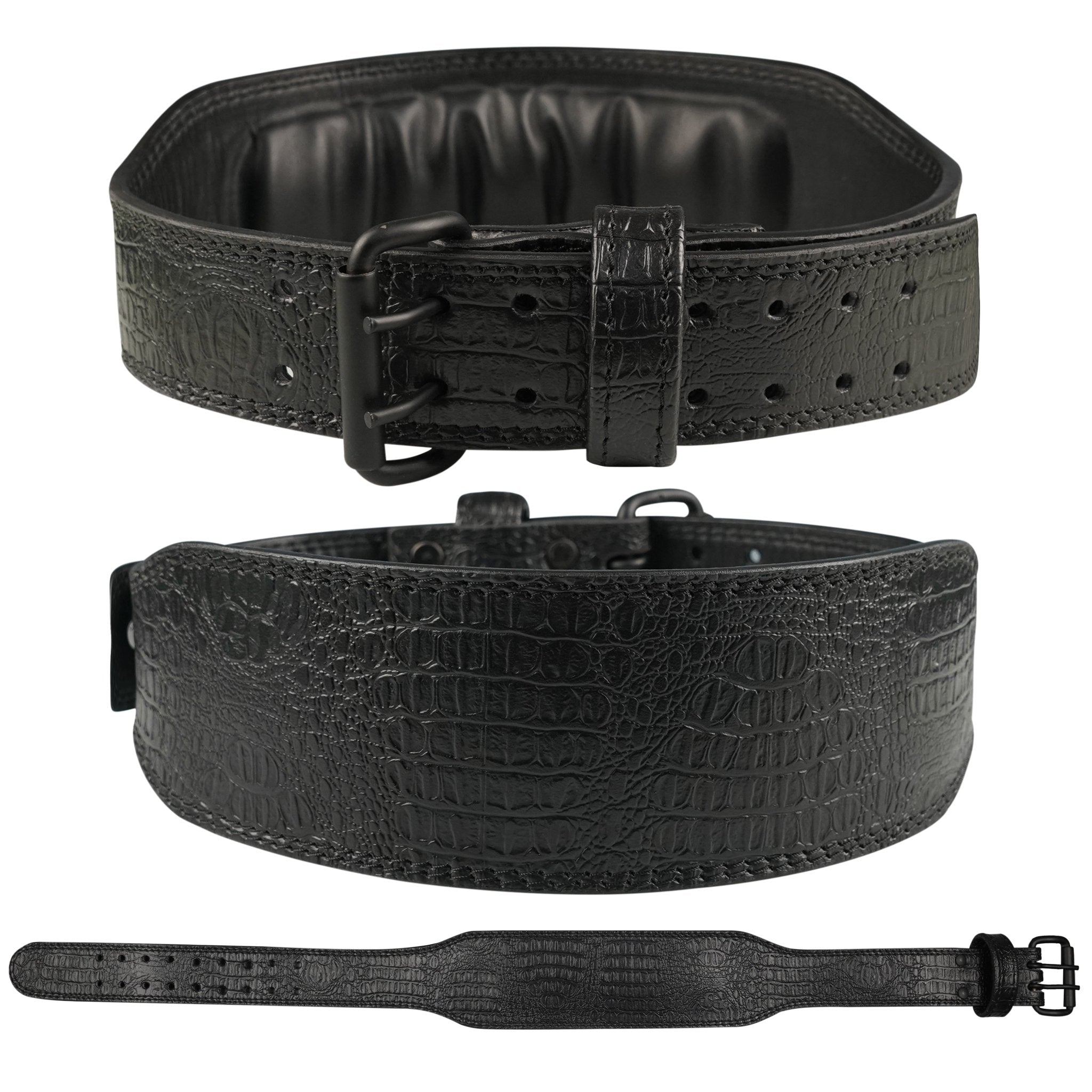 Predator Black Double Prong Leather Weightlifting Belt - Image 1