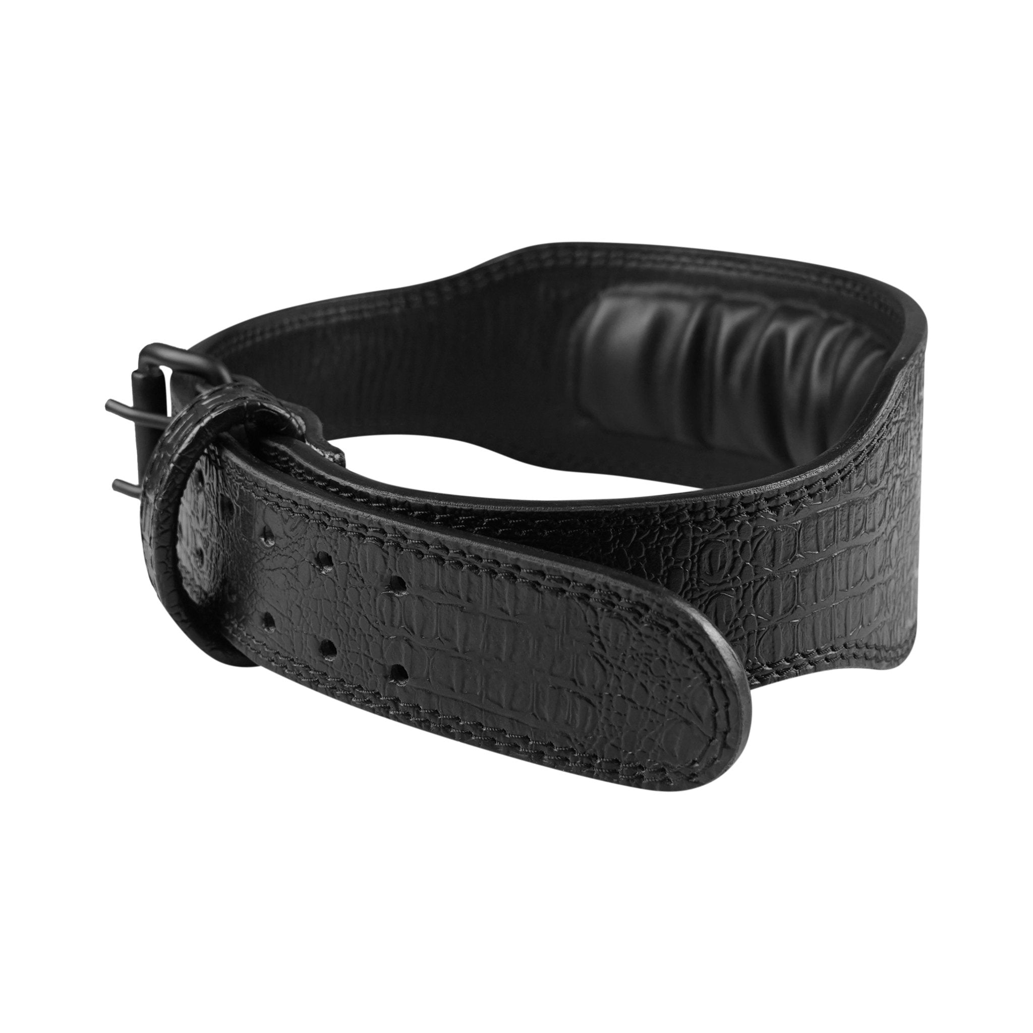 Predator Black Double Prong Leather Weightlifting Belt - Image 2