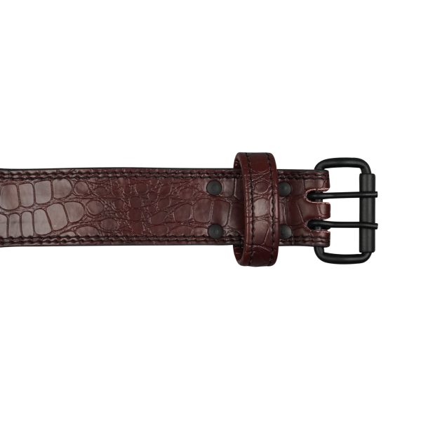 Predator Brown Double Prong Leather Weightlifting Belt - Image 5