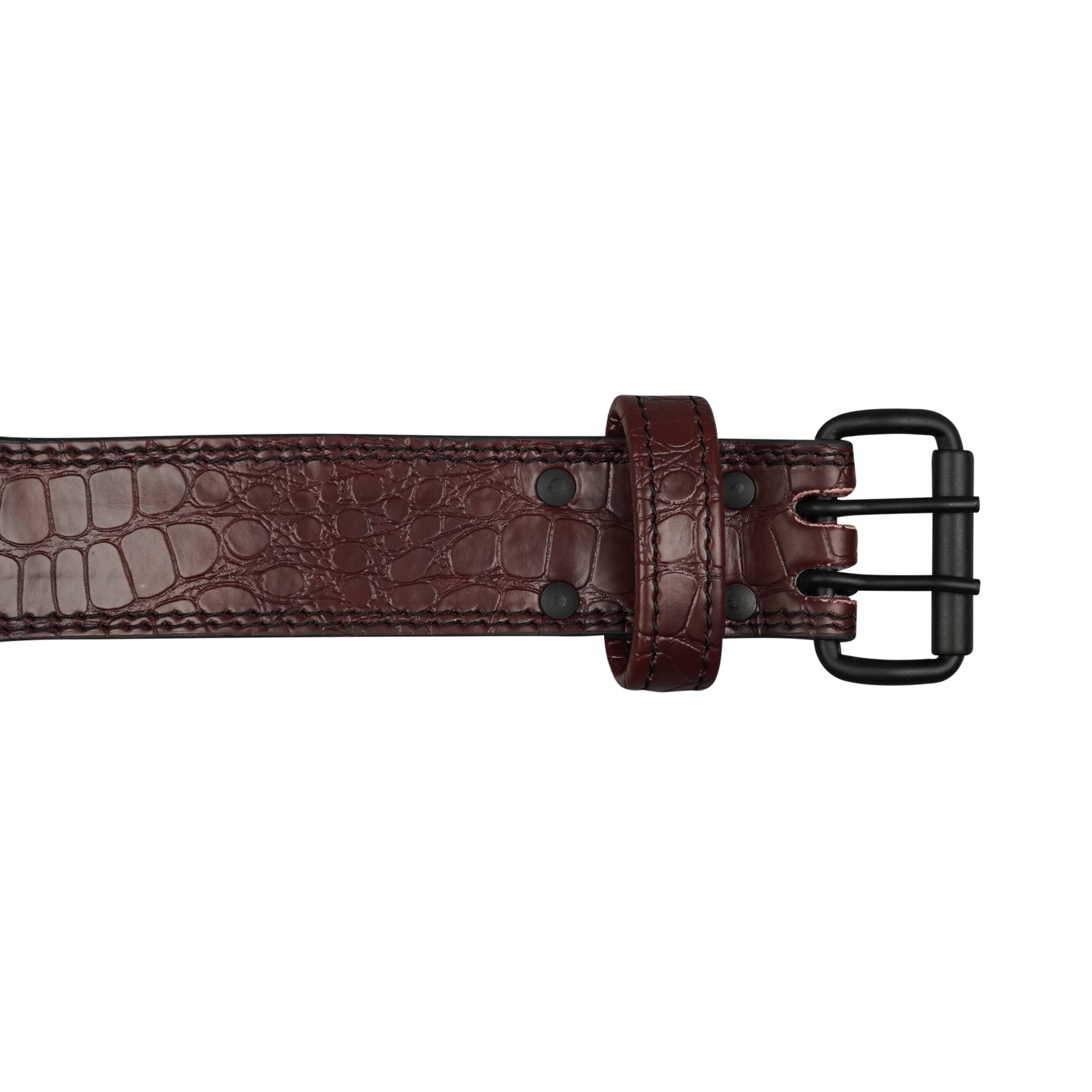 Predator Brown Double Prong Leather Weightlifting Belt - Image 5