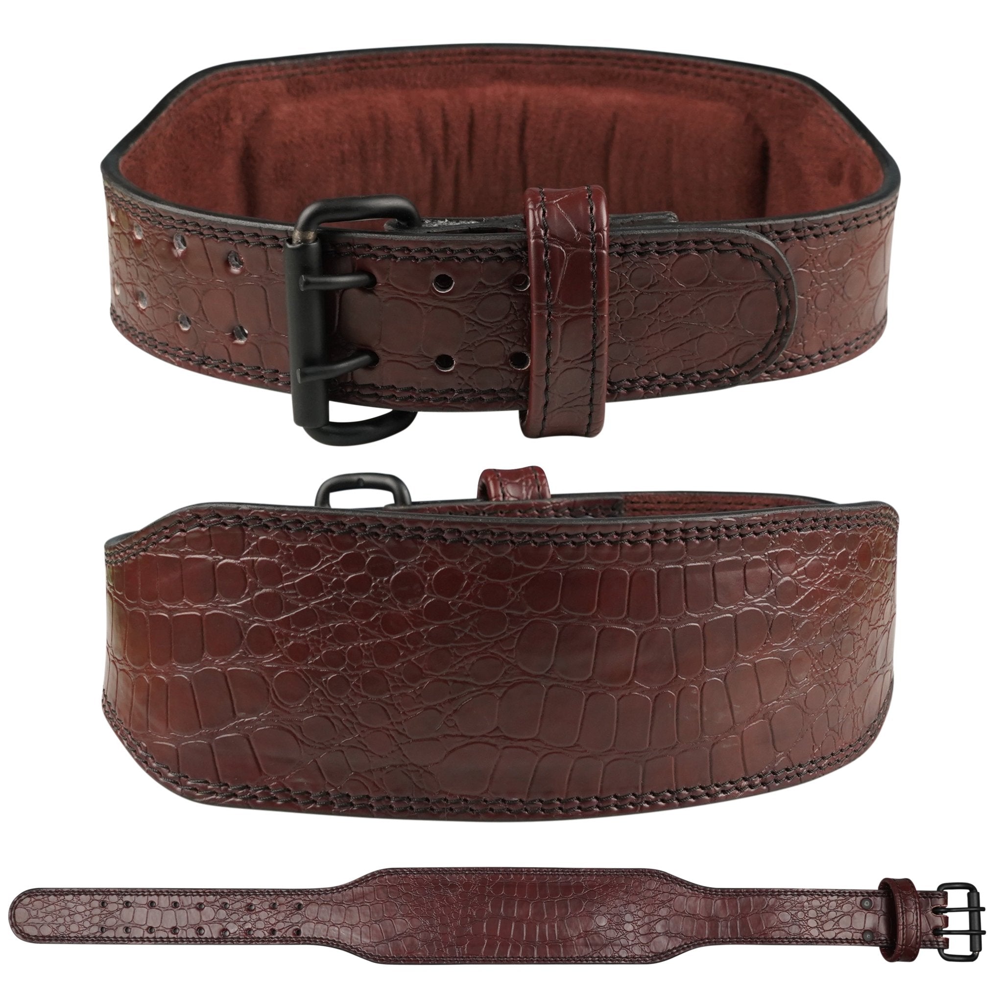 Predator Brown Double Prong Leather Weightlifting Belt - Image 1