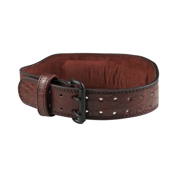 Predator Brown Double Prong Leather Weightlifting Belt - Image 2