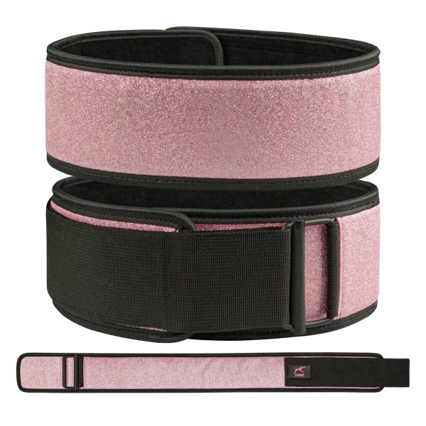 S2 Pro Glitter Nylon Weightlifting Belt - Pink