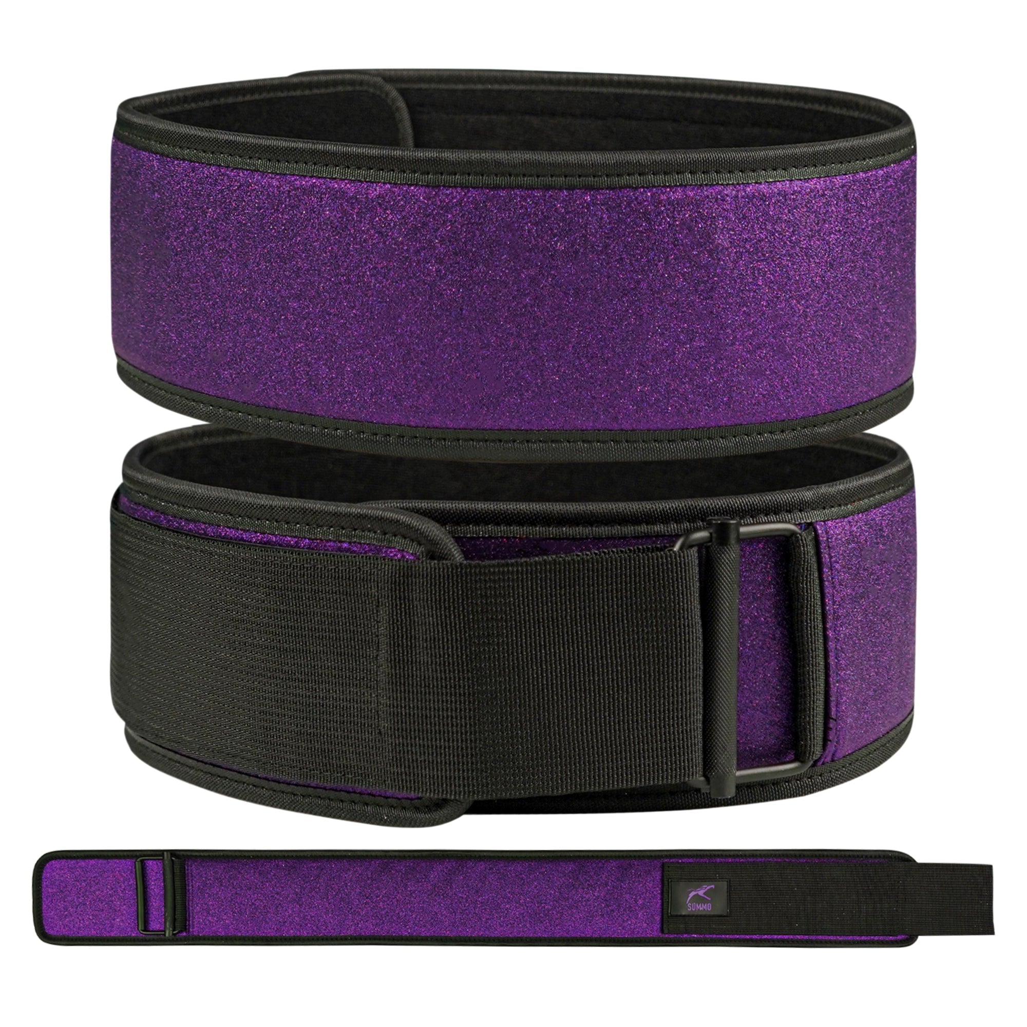 S2 Pro Glitter Nylon Weightlifting Belt - Purple - Image 1
