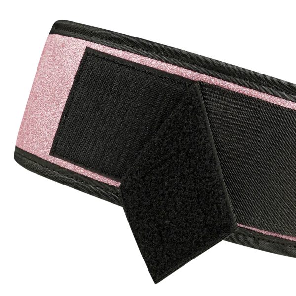 S2 Pro Glitter Nylon Weightlifting Belt - Pink - Image 4